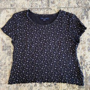 Floral American Eagle Crop Top